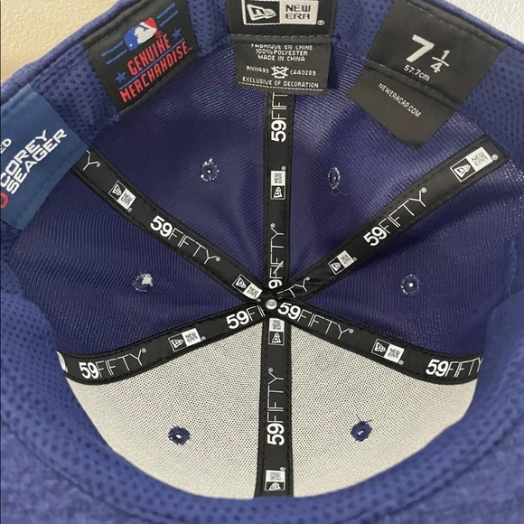 New Era 59Fifty Los Angeles LA Dodgers Game Fitted Hat MLB Cap #5 Freeman Seager - Picture 3 of 3